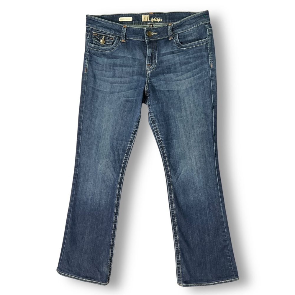 Kut From The Kloth Natalie Bootcut Jeans Sz 14 Flap Pocket Embroidered Cowgirl